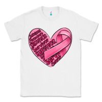 White heart breast cancer Classic Tee - MaliasSmallBusiness