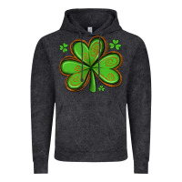 Vintage Black st patricks day shamrock with glitter Vintage Hoodie - Artiststas