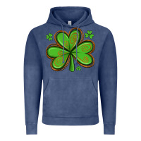 Vintage Denim st patricks day shamrock with glitter Vintage Hoodie - Artiststas