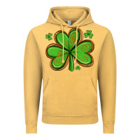 Vintage Mustard st patricks day shamrock with glitter Vintage Hoodie - Artiststas