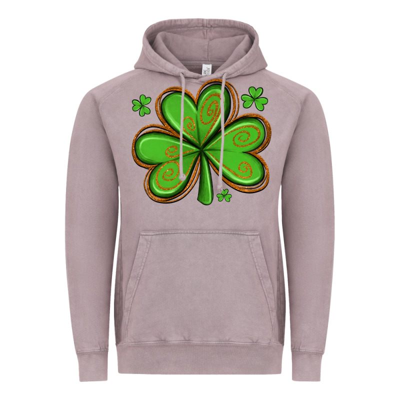 St Patricks Day Shamrock With Glitter Vintage Hoodie by Artiststas | Teevron