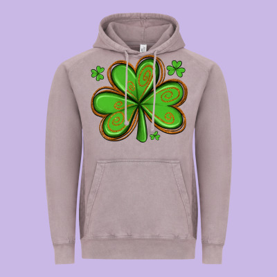 St Patricks Day Shamrock With Glitter Vintage Hoodie Designed By Artiststas