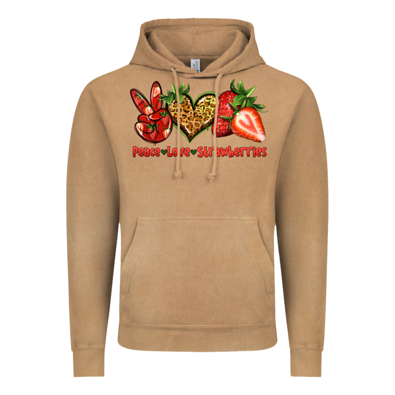 Peace Love Strawberries Vintage Hoodie by Jasminsmagicworld | Teevron