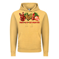 Vintage Mustard peace love strawberries Vintage Hoodie - Jasminsmagicworld