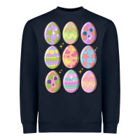 Navy vintage easter eggs Heavyweight Sweatshirt - MaliasSmallBusiness