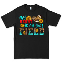 Black my heart is on that field american football Premium Tee - HRA Design Shop