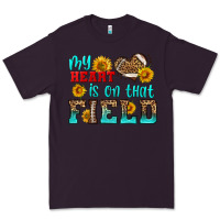 Plum my heart is on that field american football Premium Tee - HRA Design Shop