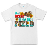 White my heart is on that field american football Premium Tee - HRA Design Shop