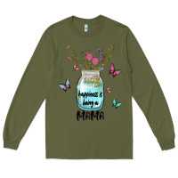 Army Green mama preview costom name Long Sleeve Tee - MaliasSmallBusiness