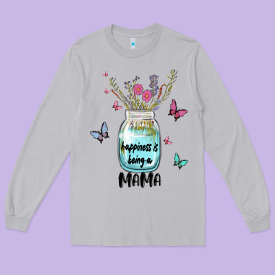 Mama Preview Costom Name Long Sleeve Tee Designed By Maliassmallbusiness