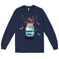 Navy mama preview costom name Long Sleeve Tee - MaliasSmallBusiness
