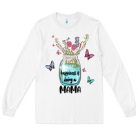 White mama preview costom name Long Sleeve Tee - MaliasSmallBusiness