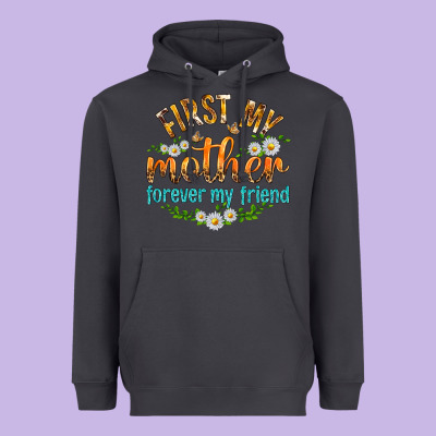 First My Mother Forever My Friend With Daisies Heavyweight Hoodie Designed By Texasbilliewilder