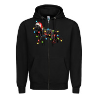 Black christmas bombay cat Zipper Hoodie - LillyAllenDesigns