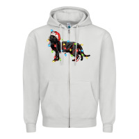 Dove Grey christmas bombay cat Zipper Hoodie - LillyAllenDesigns