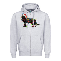 Heather Grey christmas bombay cat Zipper Hoodie - LillyAllenDesigns