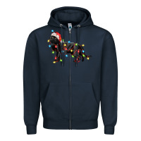 Navy christmas bombay cat Zipper Hoodie - LillyAllenDesigns