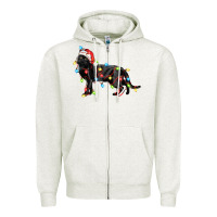 Oatmeal Heather christmas bombay cat Zipper Hoodie - LillyAllenDesigns