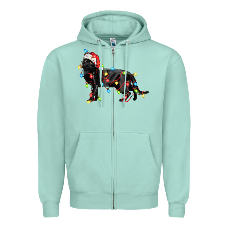 Christmas Bombay Cat Zipper Hoodie by LillyAllenDesigns | Teevron