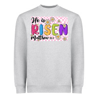 Heather Grey checkered risen Heavyweight Sweatshirt - MaliasSmallBusiness