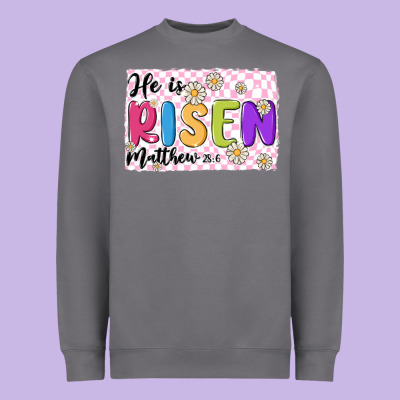 Checkered Risen Heavyweight Sweatshirt Designed By Maliassmallbusiness