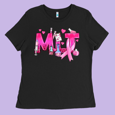 Medical Laboratory Technician Breast Cancer Ladies Tee Designed By Texasbilliewilder