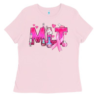 Bubblegum Pink Medical Laboratory Technician Breast Cancer Ladies Tee - texasbilliewilder