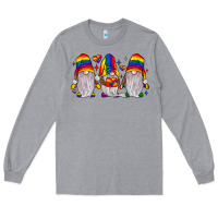 Heather Grey pride gnome Long Sleeve Tee - JahusDesignShop