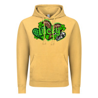Vintage Mustard st patricks day lucky western hearts Vintage Hoodie - Artiststas