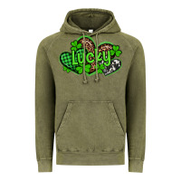 Vintage Olive st patricks day lucky western hearts Vintage Hoodie - Artiststas