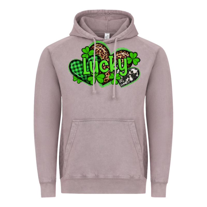 St Patricks Day Lucky Western Hearts Vintage Hoodie by Artiststas | Teevron