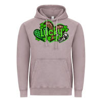 Vintage Zinc st patricks day lucky western hearts Vintage Hoodie - Artiststas