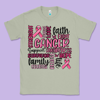 Cancer Awareness Classic Tee Designed By Maliassmallbusiness