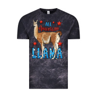 Cloud Black All American Llama Vintage Tee - LillyAllenDesigns
