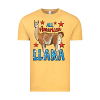 Vintage Mustard All American Llama Vintage Tee - LillyAllenDesigns