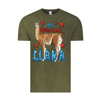 Vintage Olive All American Llama Vintage Tee - LillyAllenDesigns