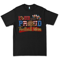 Black loud and proud football mom Premium Tee - HRA Design Shop