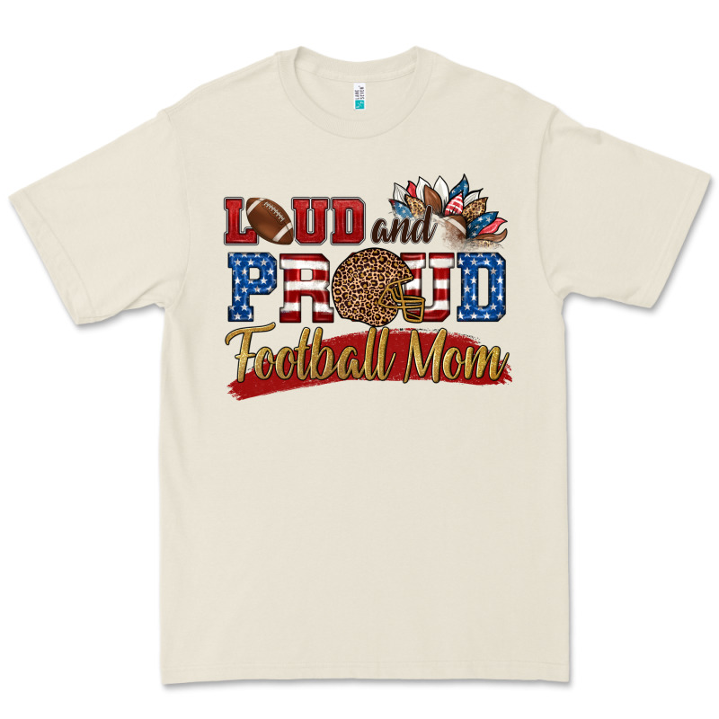 Loud And Proud Football Mom Premium Tee by HRA Design Shop | Teevron