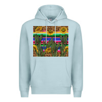 Blue Mist western desert with leopard and sunflowers tumbler tbs Premium Hoodie - TumblerDesignByShophia