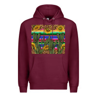 Burgundy western desert with leopard and sunflowers tumbler tbs Premium Hoodie - TumblerDesignByShophia