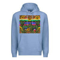 Colony Blue western desert with leopard and sunflowers tumbler tbs Premium Hoodie - TumblerDesignByShophia