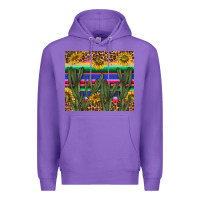 Purple western desert with leopard and sunflowers tumbler tbs Premium Hoodie - TumblerDesignByShophia
