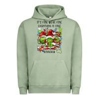 Pigment Oil Green its fine were fine everything is fine cnacrew Urban Hoodie - FaDigitalArtStudio