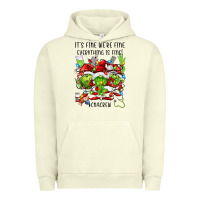Pigment Pistachio its fine were fine everything is fine cnacrew Urban Hoodie - FaDigitalArtStudio