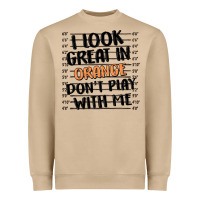 Mushroom i look great in orange don't play with me Heavyweight Sweatshirt - MaliasSmallBusiness
