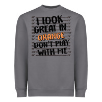 Storm i look great in orange don't play with me Heavyweight Sweatshirt - MaliasSmallBusiness