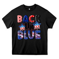 Black Back the blue 4th of july Heavy Core Tee - CowGirlArtShop