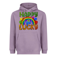 Lavender Happy go lucky LGBTQ+ Heavyweight Hoodie - NancyCooperArtShop