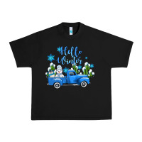 Black hello winter with sniwman and  truck Urban Heavy Tee - AdoDesignShop