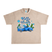 French Oak hello winter with sniwman and  truck Urban Heavy Tee - AdoDesignShop